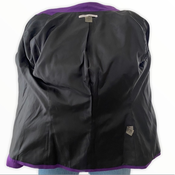 Peter Nygard Royal Purple One Button Blazer - Picture 6 of 8
